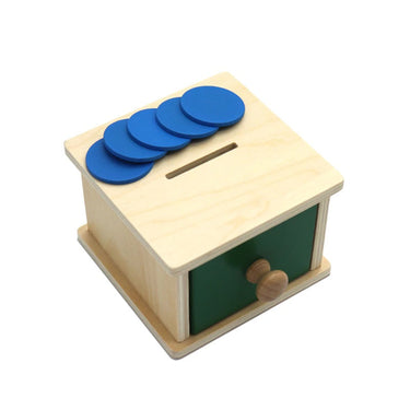 EcoToys LittleCoinBox | Caja Montessori de Monedas y Bolas - Fomenta la coordinación mano-ojo